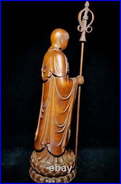 8 antique wooden buddha statue Ksitigarbha carved wood carving sculpture decor 8 antique wooden buddha statue Ksitigarbha carved wood carving sculpture decor