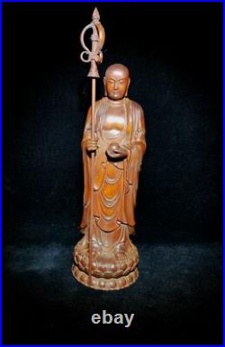 8 antique wooden buddha statue Ksitigarbha carved wood carving sculpture decor 8 antique wooden buddha statue Ksitigarbha carved wood carving sculpture decor