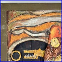 A Vintage John Bauer Mythological Wooden Carved Wall Art Sculpture, Among Elves
