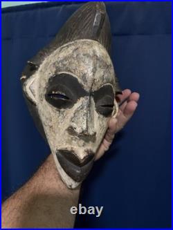 AFRICAN MASK Gabon Punu Fang Style Antique Wooden Ritual Sculpture Home Decor