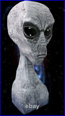 ALIEN BUST my hand carved/painted figure, signed