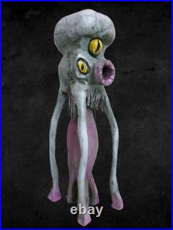 ALIEN CEPHALOPOD SPECIES -my 12 tall hand carved, painted, signed fig ALIEN CEPHALOPOD SPECIES -my 12 tall hand carved, painted, signed fig