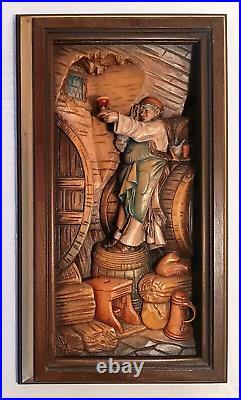 ANRI Carved Wood Framed Wall Plate The CELLAR MASTER