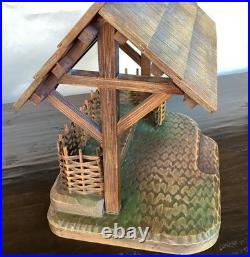 ANRI STABLE for 6 KUOLT, FERRANDIZ or BERNARDI NATIVITY WOODCARVINGS