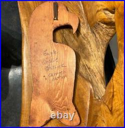 ARCHIE PATRICK Eagle 21.5 Original Hand Carved Cedar Painted Native ArtL