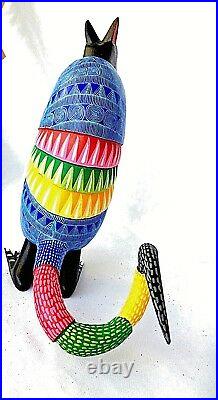 ARMADILLO Alebrije Standing Hand Crafted Oaxacan Wood Carving Oaxaca Mexico