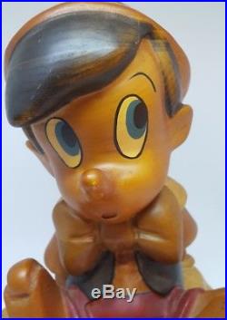 ASIS LRG Vintage Antique Walt Disney Pinocchio Wood Carving Sculpture Statue