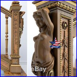ATLANT Pillar Column Sculpture for stairs Wood Carved statue figure artwork 3D