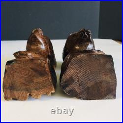 Abraham R Chikumbirike Vintage Ironwood Hand Carved Man & Women 5 x 2.5