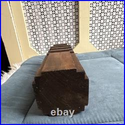 Abstract Carved Wood Statue Sculpture Single Piece Art Decor MCM