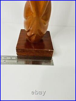 Abstract Figurative Carved Wood Sculpture of a Woman 13 ta l l