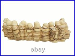 Abstract Olive Wood Hand Carved Last Supper