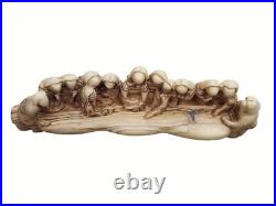 Abstract Olive Wood Hand Carved Last Supper
