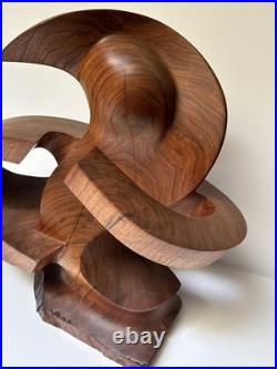 Abstract Sculpture Wood Carving Large Surrealist Modernist Expressionist Wehlri