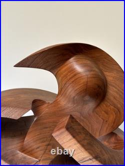 Abstract Sculpture Wood Carving Large Surrealist Modernist Expressionist Wehlri