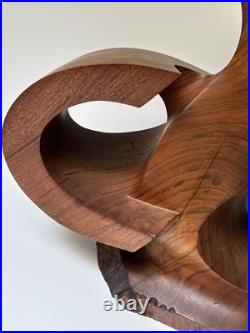 Abstract Sculpture Wood Carving Large Surrealist Modernist Expressionist Wehlri