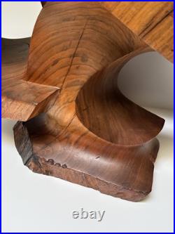 Abstract Sculpture Wood Carving Large Surrealist Modernist Expressionist Wehlri
