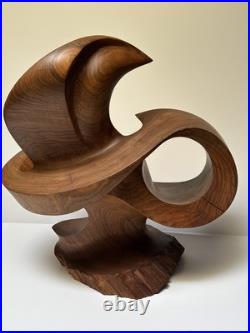 Abstract Sculpture Wood Carving Large Surrealist Modernist Expressionist Wehlri