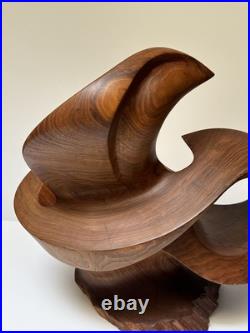 Abstract Sculpture Wood Carving Large Surrealist Modernist Expressionist Wehlri