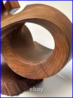 Abstract Sculpture Wood Carving Large Surrealist Modernist Expressionist Wehlri