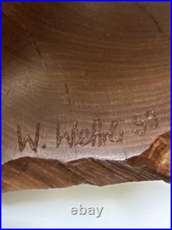 Abstract Sculpture Wood Carving Large Surrealist Modernist Expressionist Wehlri