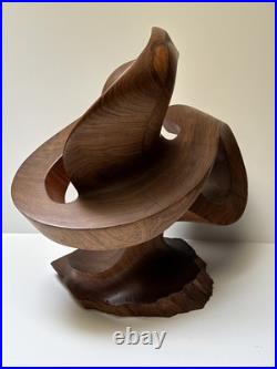 Abstract Sculpture Wood Carving Large Surrealist Modernist Expressionist Wehlri