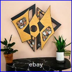 Abstract wooden wall sculpture, contemporary wood wall art, 25x23 by Alisa