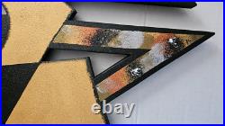 Abstract wooden wall sculpture, contemporary wood wall art, 25x23 by Alisa