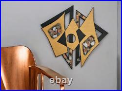 Abstract wooden wall sculpture, contemporary wood wall art, 25x23 by Alisa