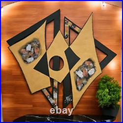 Abstract wooden wall sculpture, contemporary wood wall art, 25x23 by Alisa