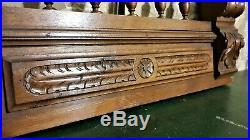 Acanthus leaf spindle wood carving pediment Antique french architectural salvage