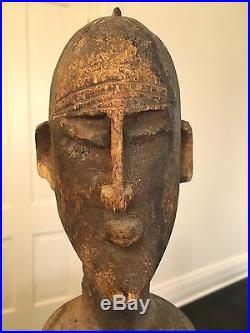 African Art Dogon Figure Mali Carved Wood Sculpture Sacrificial Patina