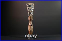 African Baule Figure Carved Wood Female Crest Tribal Finial Art Côte d'Ivo-G5528