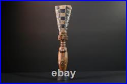 African Baule Figure Carved Wood Female Crest Tribal Finial Art Côte d'Ivo-G5528