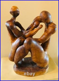 African Carvings Signed Large Vintage From Same Artist Two Works Of Art African Carvings Signed Large Vintage From Same Artist Two Works Of Art