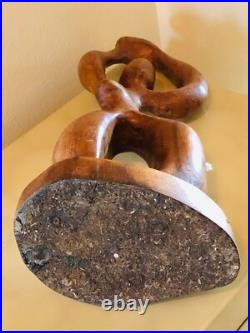 African Carvings Signed Large Vintage From Same Artist Two Works Of Art African Carvings Signed Large Vintage From Same Artist Two Works Of Art