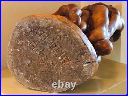 African Carvings Signed Large Vintage From Same Artist Two Works Of Art African Carvings Signed Large Vintage From Same Artist Two Works Of Art