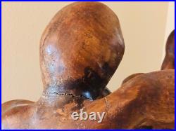 African Carvings Signed Large Vintage From Same Artist Two Works Of Art African Carvings Signed Large Vintage From Same Artist Two Works Of Art