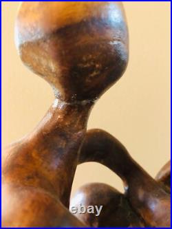 African Carvings Signed Large Vintage From Same Artist Two Works Of Art African Carvings Signed Large Vintage From Same Artist Two Works Of Art