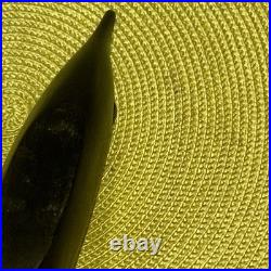 African Tribal Carving Dark Wooden Boat Canoe withPaddling Figure & Fruit/Coconut