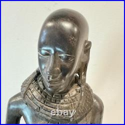 African Tribal Woman Wood Sculpture Hand Carved Statue Figurine
