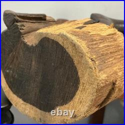 African Tribal Woman Wood Sculpture Hand Carved Statue Figurine