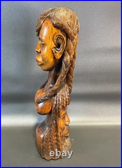 Albert Jones 1999 Wood Carved Women Carving Folk Art 21 Tall
