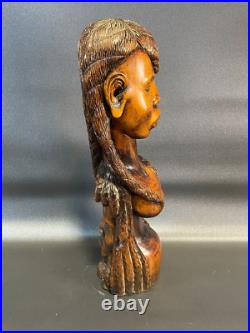 Albert Jones 1999 Wood Carved Women Carving Folk Art 21 Tall