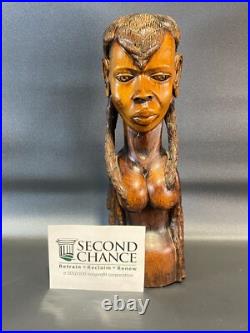 Albert Jones 1999 Wood Carved Women Carving Folk Art 21 Tall