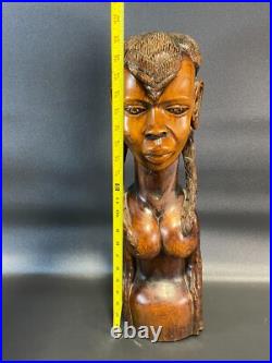 Albert Jones 1999 Wood Carved Women Carving Folk Art 21 Tall