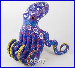 Alebrije Octopus Oaxacan Wood Carving Mexican Folk Art Handcrafted Sculpture