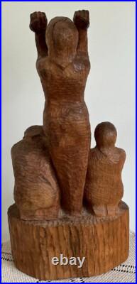 Alexander Tolin Impressionist Large Wood Carving Titled End Of Holocaust