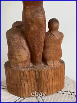 Alexander Tolin Impressionist Large Wood Carving Titled End Of Holocaust