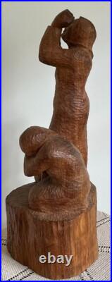 Alexander Tolin Impressionist Large Wood Carving Titled End Of Holocaust